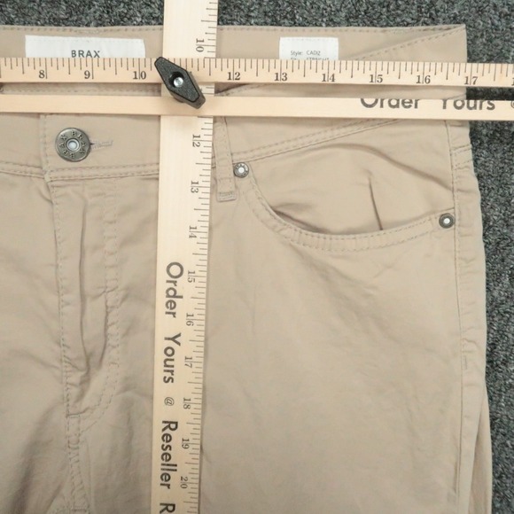 Brax Pants Men 34x34 Stone Khkai Ultralight Cadiz Chino 5 Pocket Trouser - Picture 10 of 13